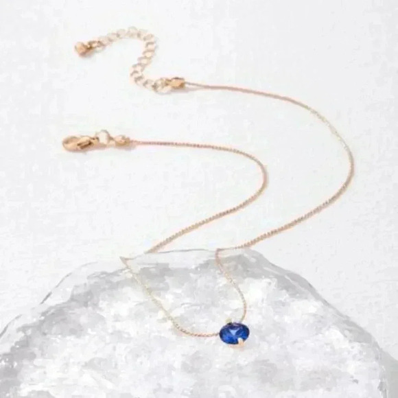 Sapphire Elegance Pendant 14k Gold Filled Necklace - Picture 3 of 3